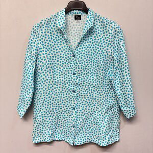 Connie Roberson 100% Linen Knotted Button Jacket Top XL X-Large C009 -12